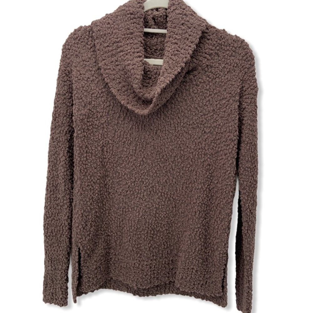 NWT Pink Rose Cowl Neck Popcorn Knit Sweater
